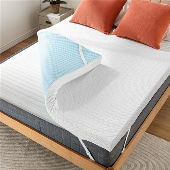 3 Inch Memory Foam Mattress Topper King Size, High-Density Mattress Pad Pressure - Picture 1 of 7